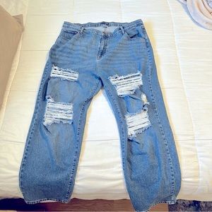 High Waisted Ripped Jeans